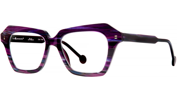 l.a. Eyeworks Pirate 978 Optical Frame Striped Purple