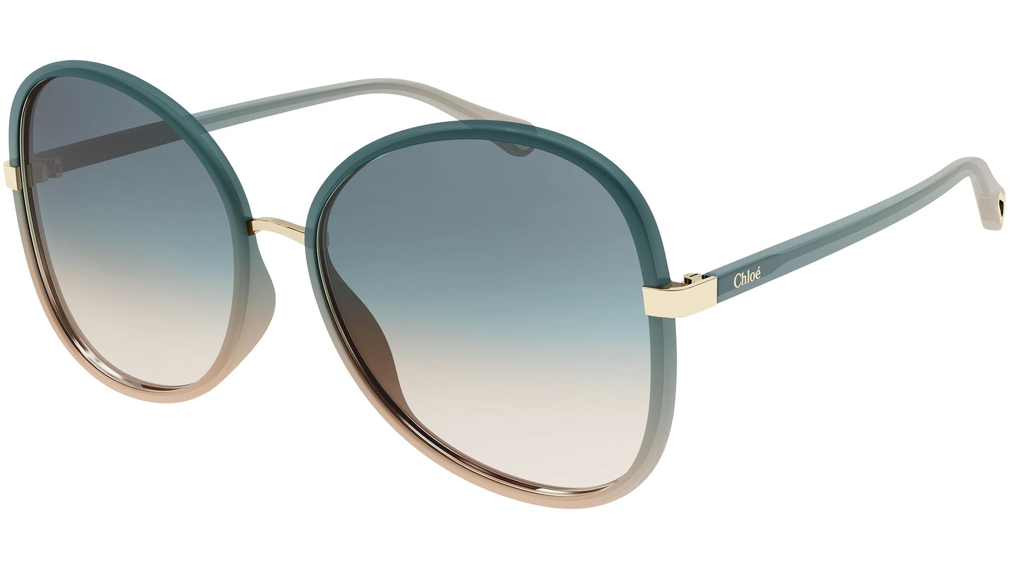 Teal and gold chloe sunglasses 2024