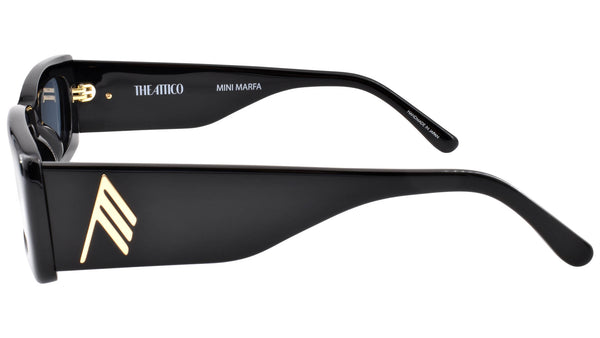 The Attico Mini Marfa in Black Sunglasses