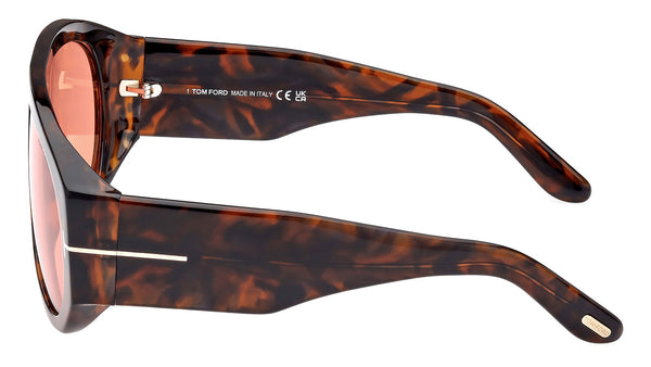 Tom Ford Bronson FT1044 Sunglasses 52S Shiny Dark Spotted 