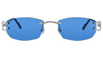 CT0344O shiny silver Custom Lens Celebrity blue