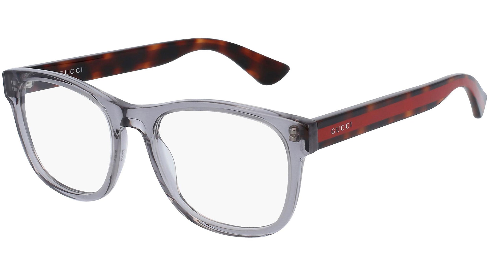 Gucci transparent light grey hot eyeglasses