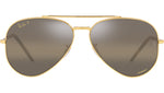 New Aviator RB3625 9196G5 Gold Brown