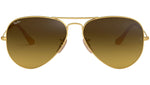 Aviator Gradient RB3025 112/85 Gold Brown