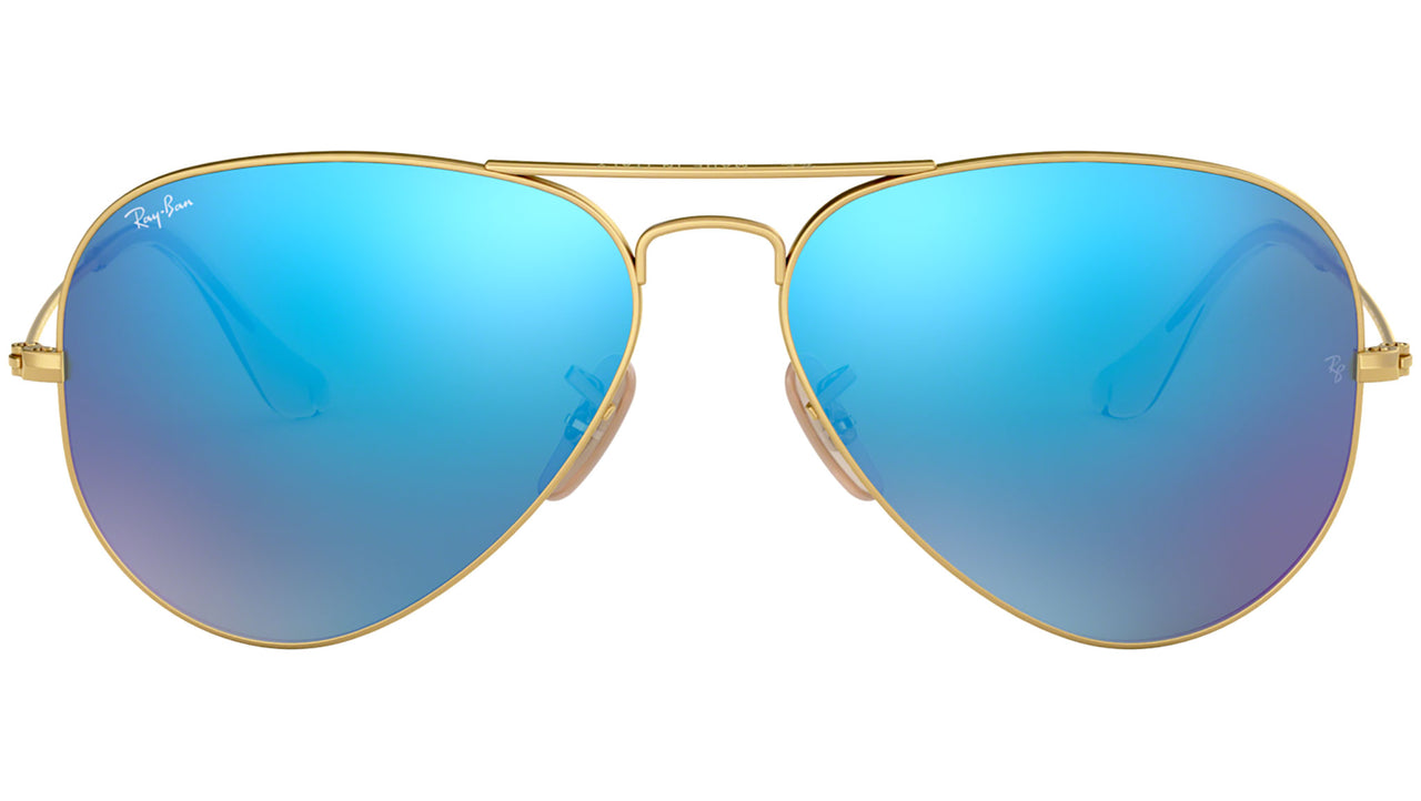 Aviator Flash Lenses RB3025 112/17 Matte Gold Blue