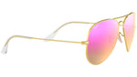 Aviator Flash Lenses RB3025 112/4T Gold Cyclamen Flash