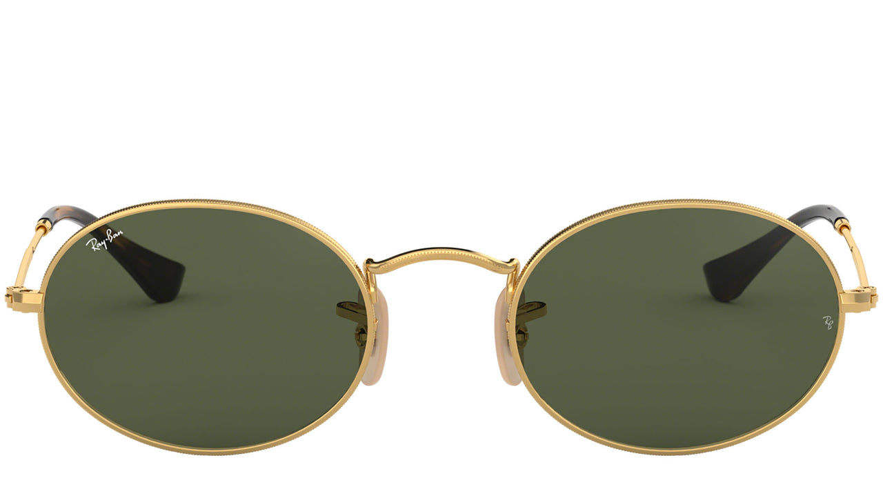 Oval Flat Lenses RB3547N 001 Gold Green