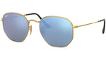 Hexagonal Flat Lenses RB3548N gold light blue