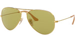 Aviator Washed Evolve RB3025 90644C Gold Green