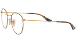 Round Metal Optics RB3447V gold on top havana