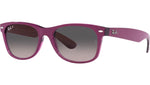 New Wayfarer RB2132 6606M3 matte violet on transparent vi