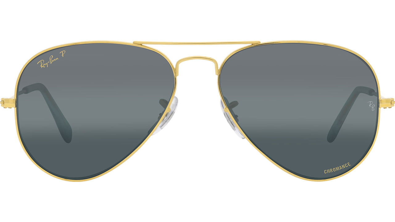 Aviator Chromance RB3025 9196G6 Gold Blue