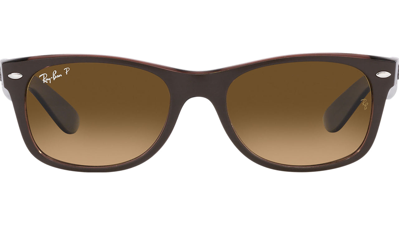 New Wayfarer RB2132 6608M2 matte brown on transparent bro