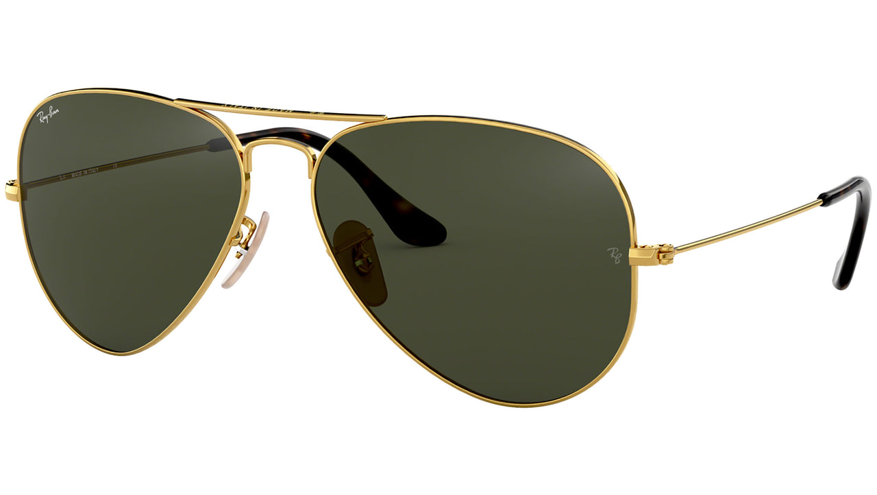 Aviator Havana Collection RB3025 181 Gold Green