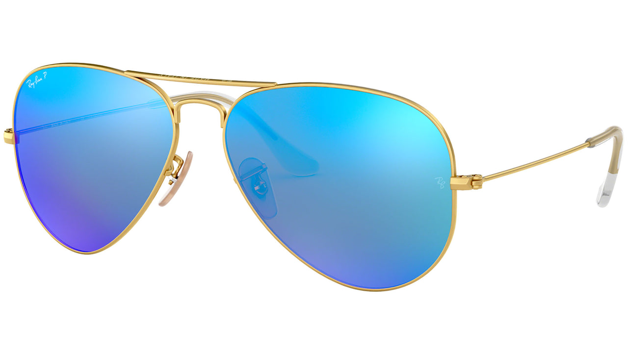 Aviator Flash Lenses RB3025 112/4L Matte Gold Blue