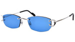 CT0344O shiny silver Custom Lens Celebrity blue