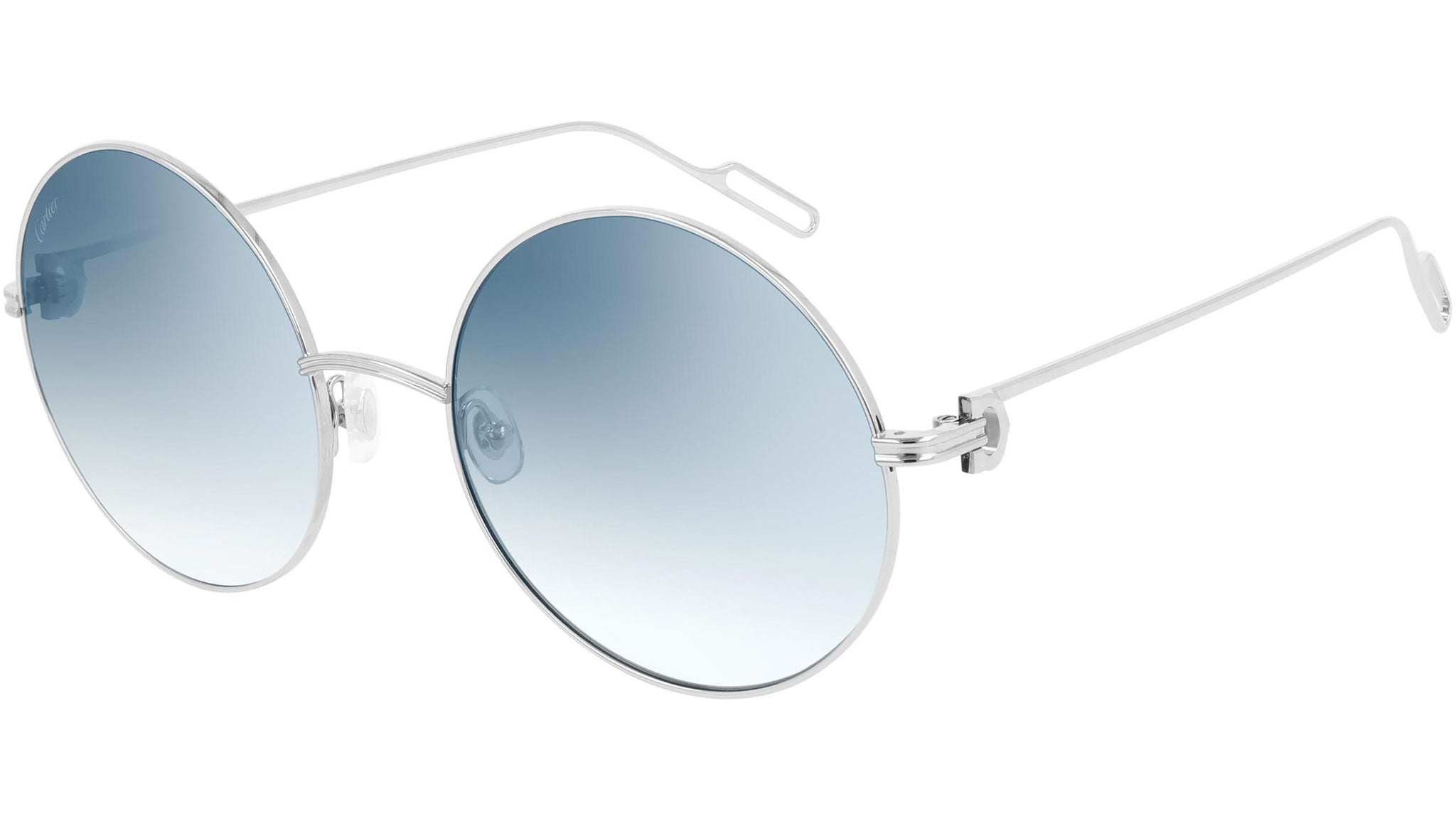 Cartier CT0156S 006 Shiny Silver Sunglasses