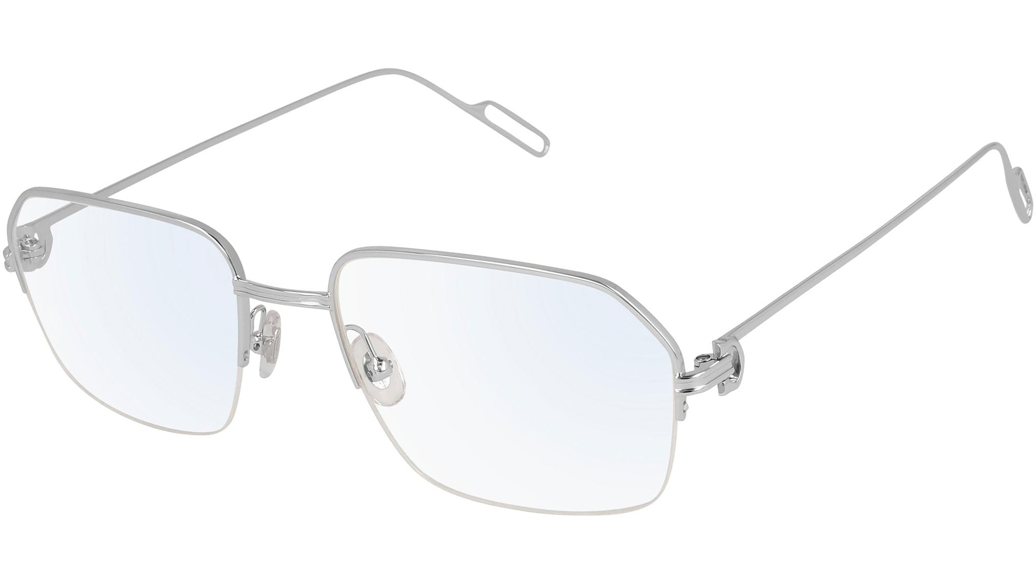 Cartier CT0114O 002 Shiny Silver Optical Frame