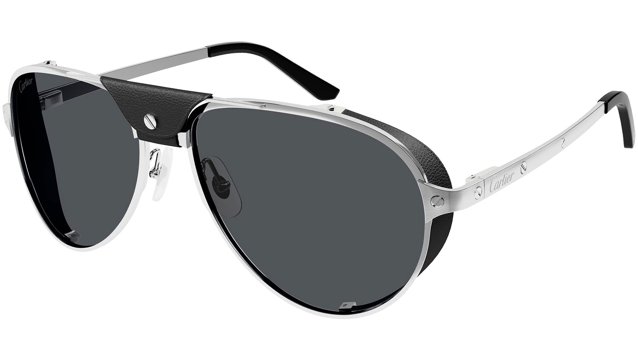 Cartier CT0296S 002 Shiny Silver Sunglasses