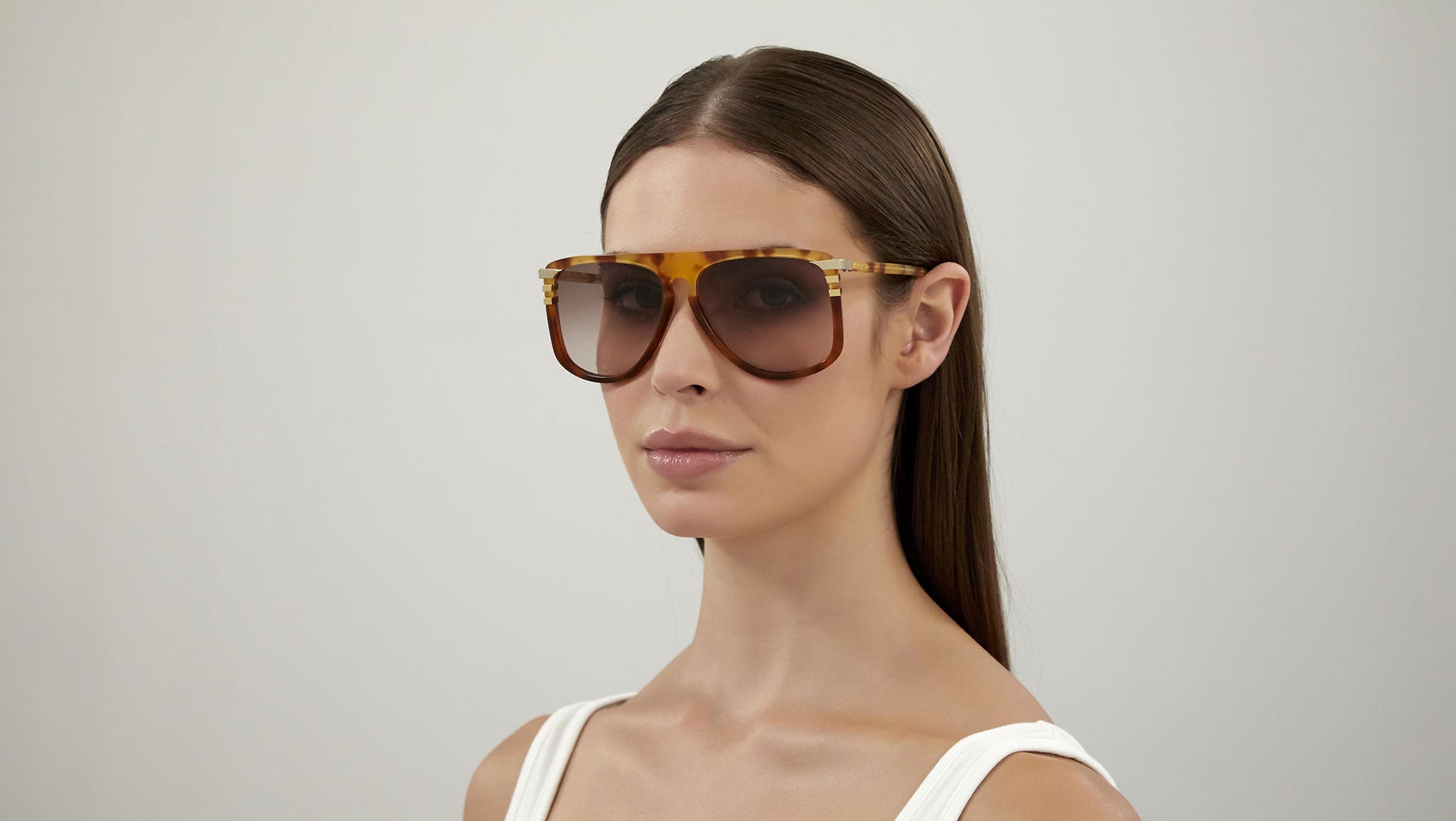 Chloe top havana sunglasses