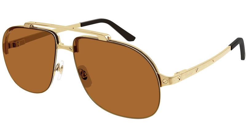 elemento Preludio almohadilla Cartier CT0353S 002 Gold Green Sunglasses