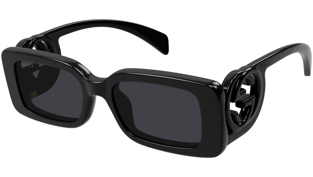 Square-frame sunglasses with GG lens in black and grey