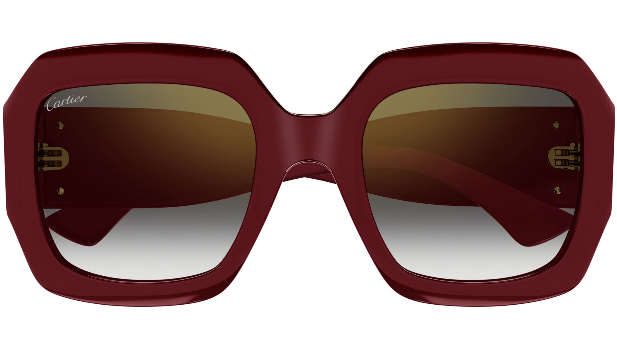 Cartier CT0434S 004 Sunglasses Shiny Burgundy