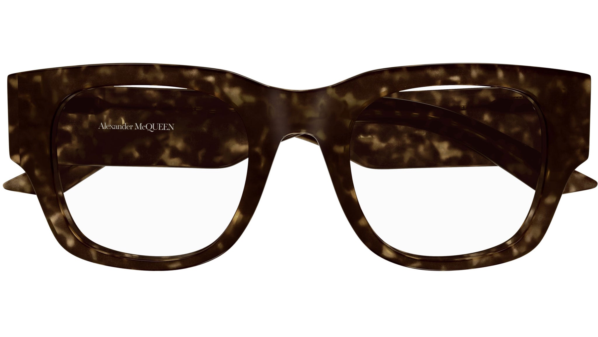 Alexander McQueen AM0455O 002 Eyeglasses Dark Havana