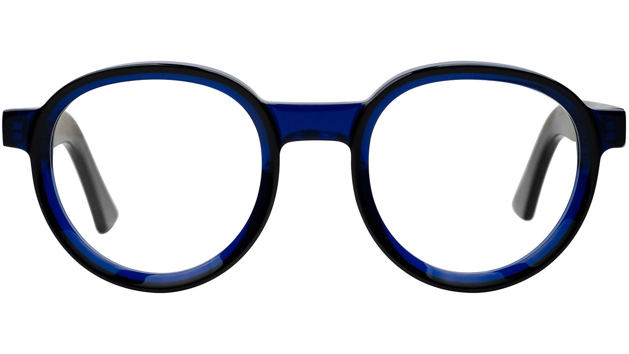 1384 Optical 01 Black on Blue