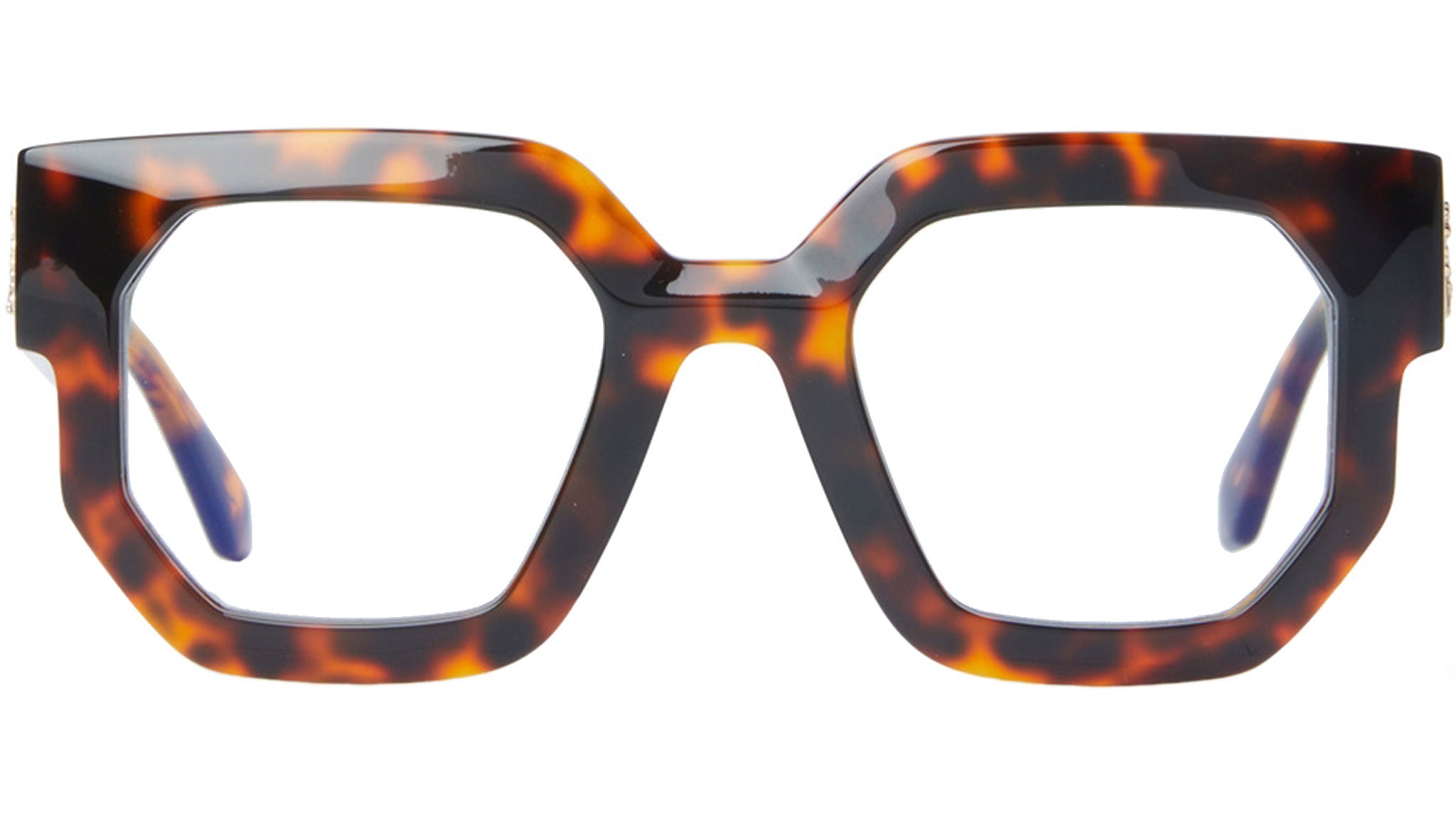 Off-White Style 14 Havana Blue Block Light 49mm New Eyeglasses