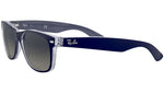 New Wayfarer Color Mix RB2132 matte blue on transparent