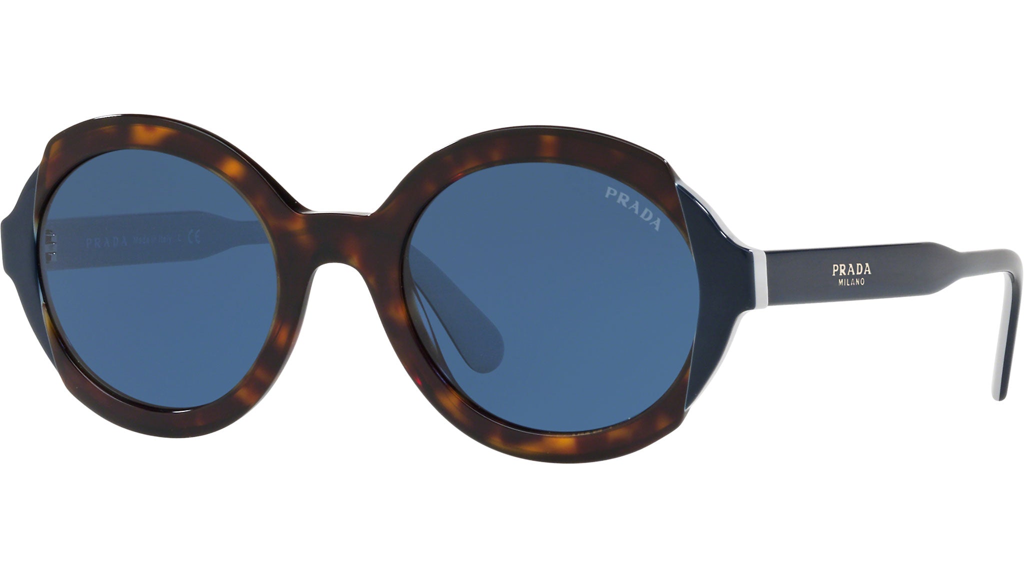 Prada Round Sunglasses Havana (0PR 09VSF 2AU8C1) in Acetate/Metal - US