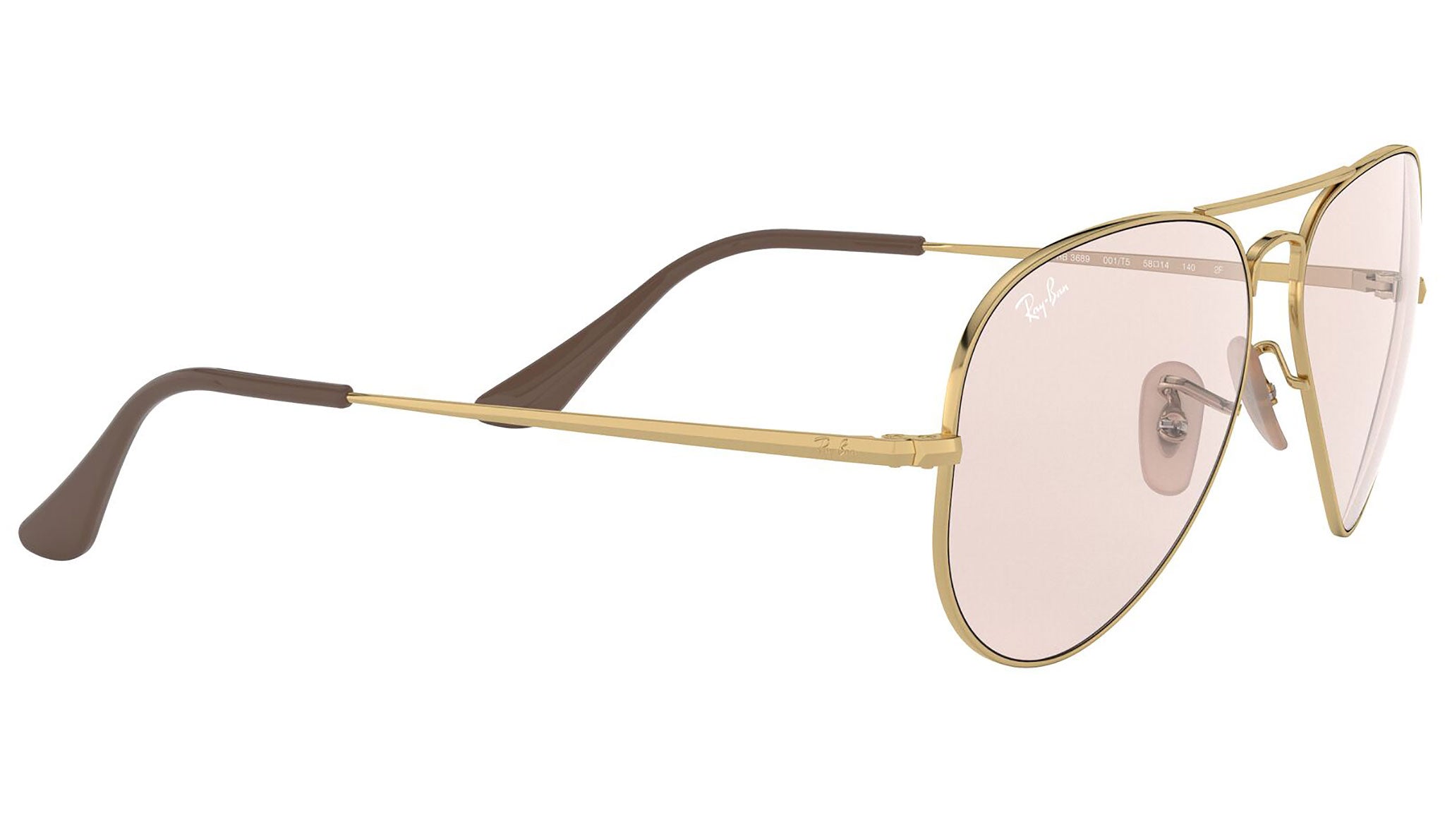 Ray-Ban Aviator Metal II RB3689 001/T5 Gold Sunglasses