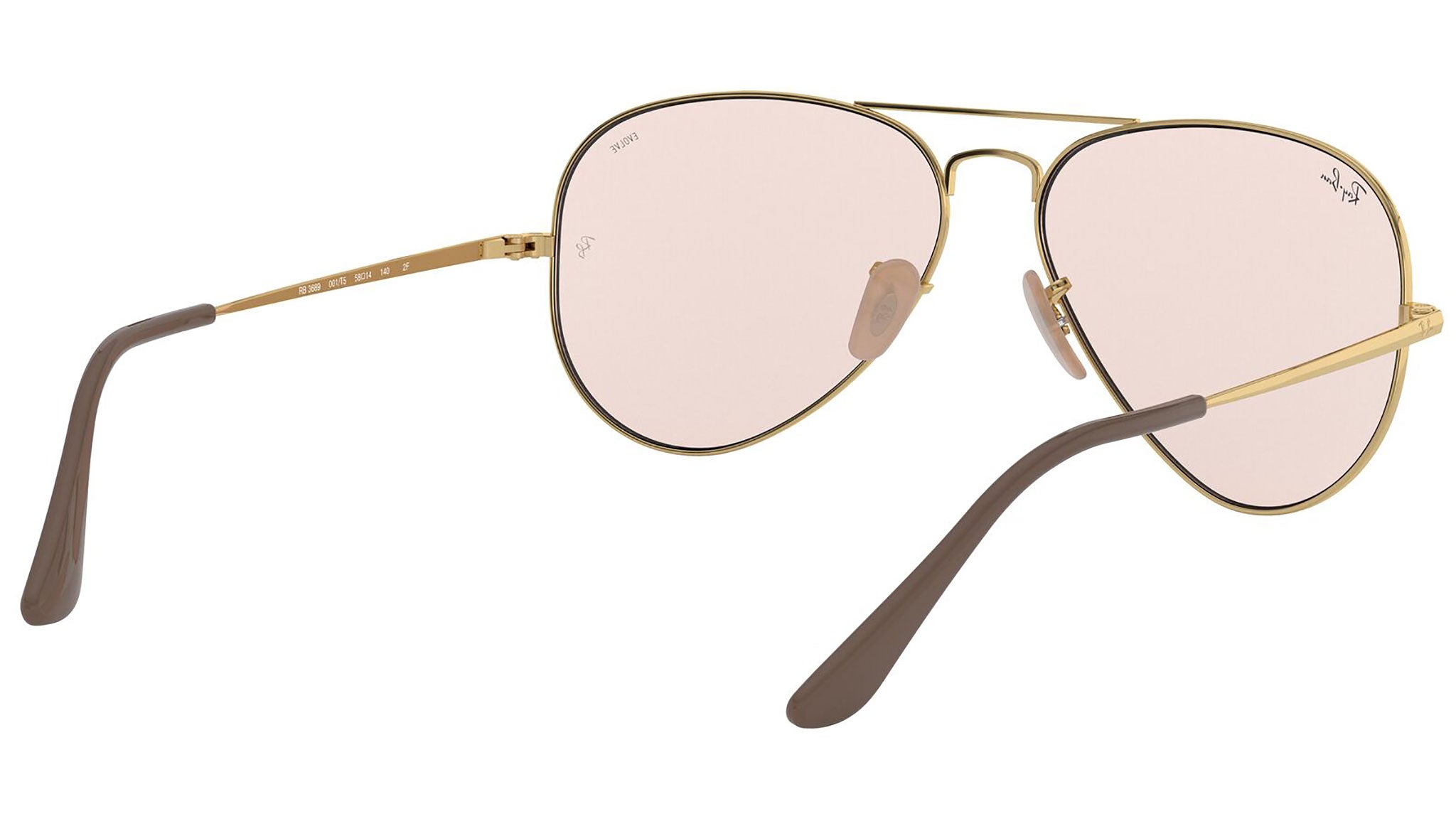 Ray-Ban Aviator Metal II RB3689 001/T5 Gold Sunglasses