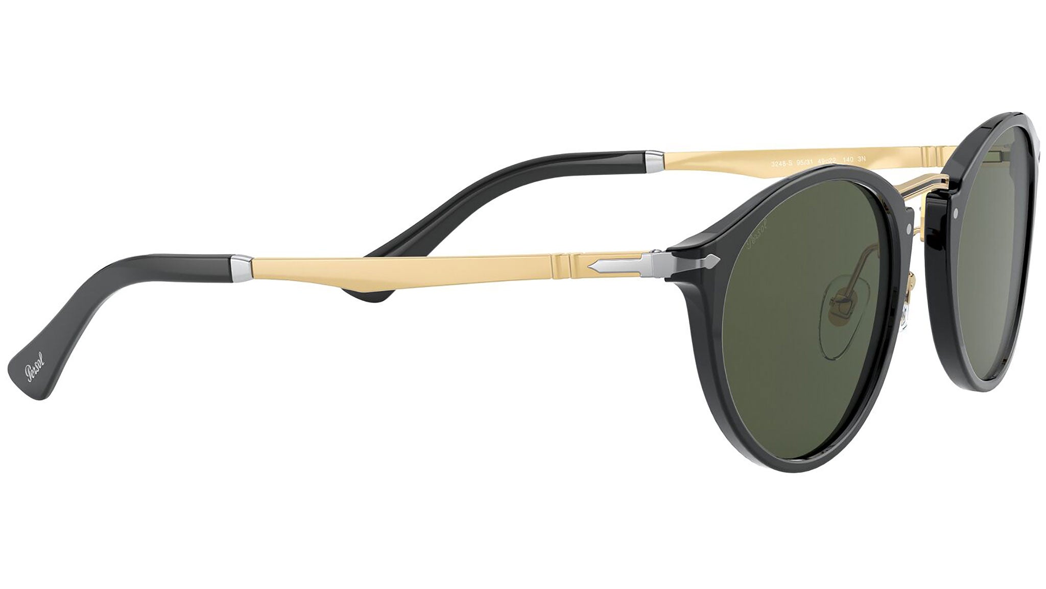 Persol Sunglasses PO3248S Black 95/31 Green Lens