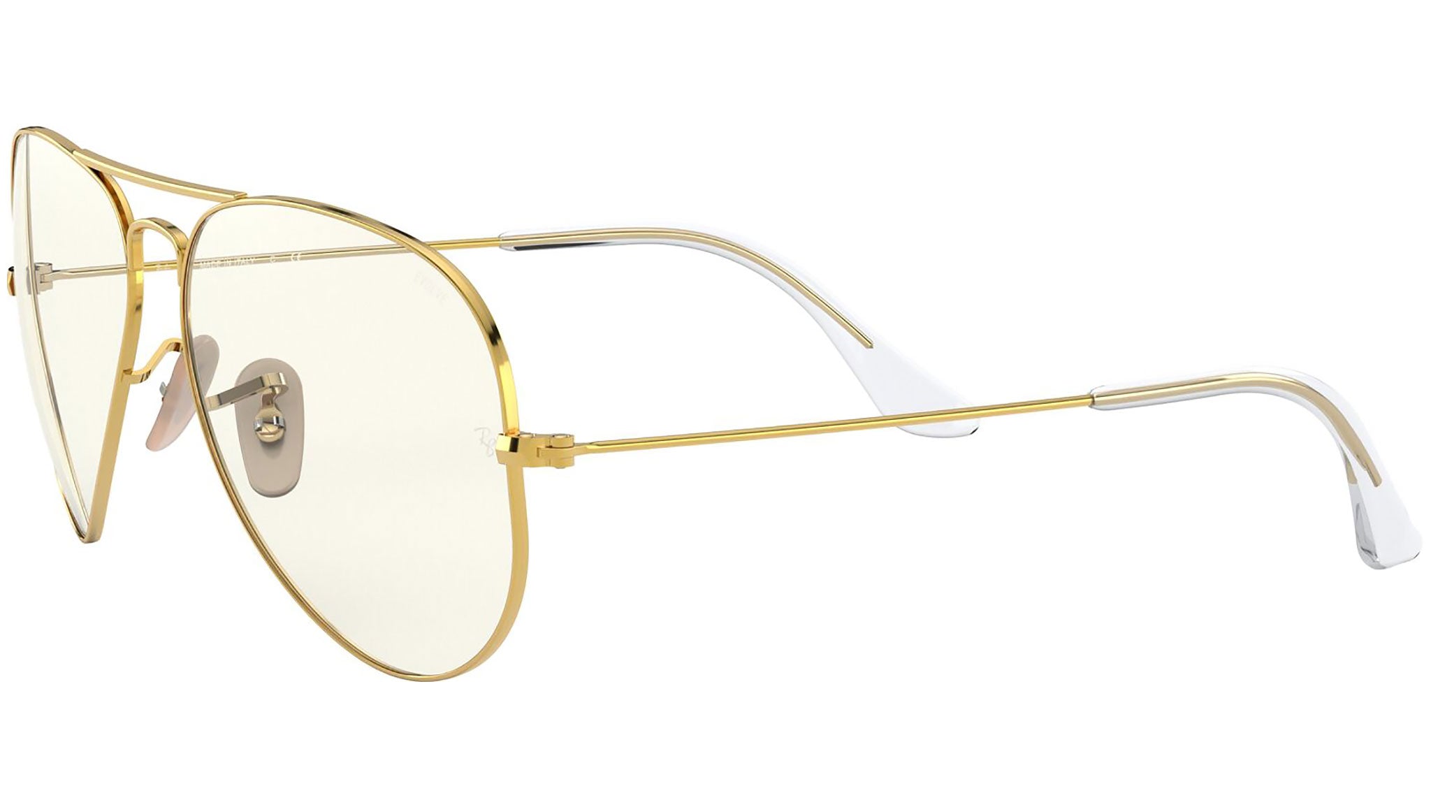 Ray ban aviator clear lens glasses in sales gold