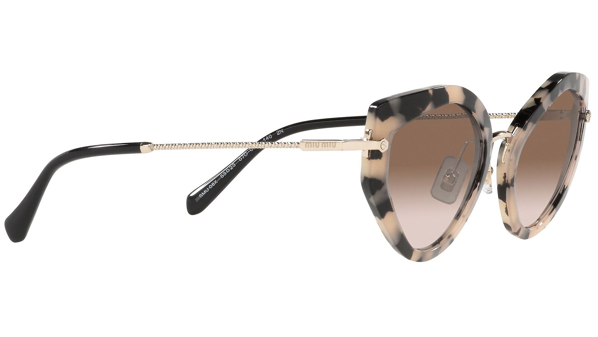 Miu Miu Miu Miu Mu 57vs Pink Havana Pink Gold Sunglasses