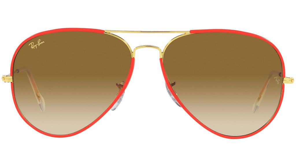 Ray-Ban Aviator Full Color RB3025JM 919651 | Iconic Red & Gold