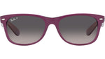 New Wayfarer RB2132 6606M3 matte violet on transparent vi