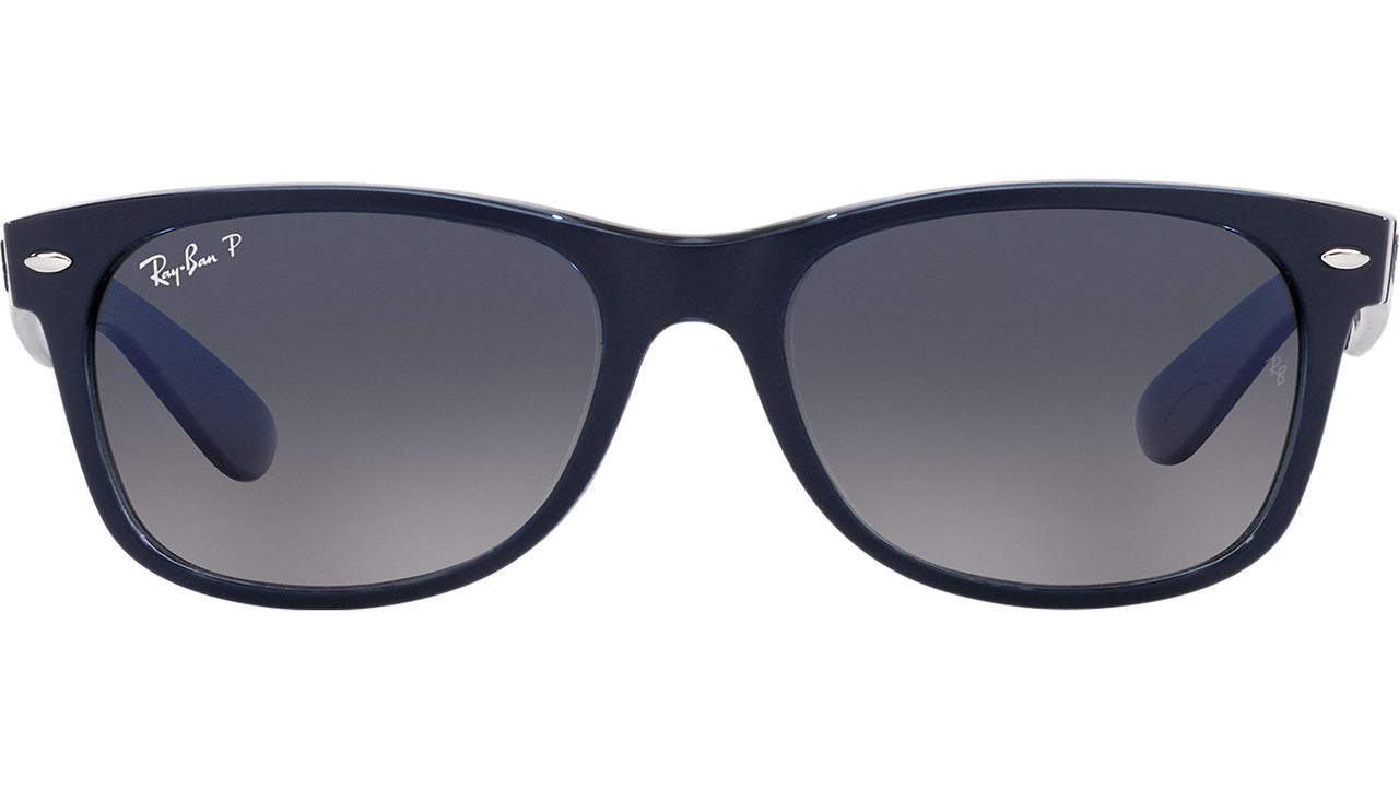 New Wayfarer RB2132 660778 matte blue on transparent blue