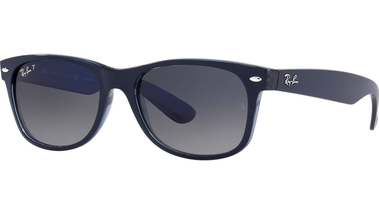 New Wayfarer RB2132 660778 matte blue on transparent blue