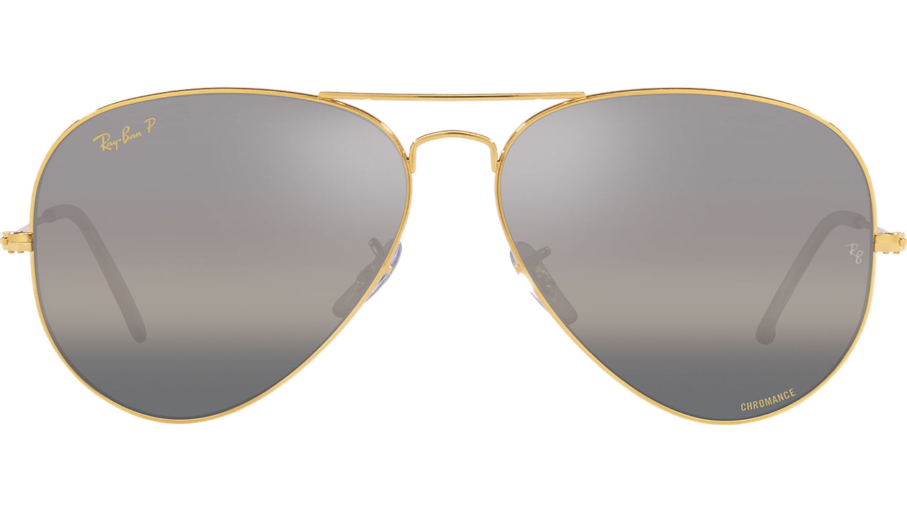 Aviator Chromance RB3025 9196G3 Gold Grey