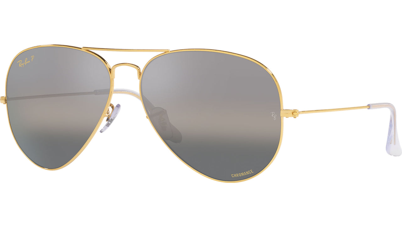 Aviator Chromance RB3025 9196G3 Gold Grey