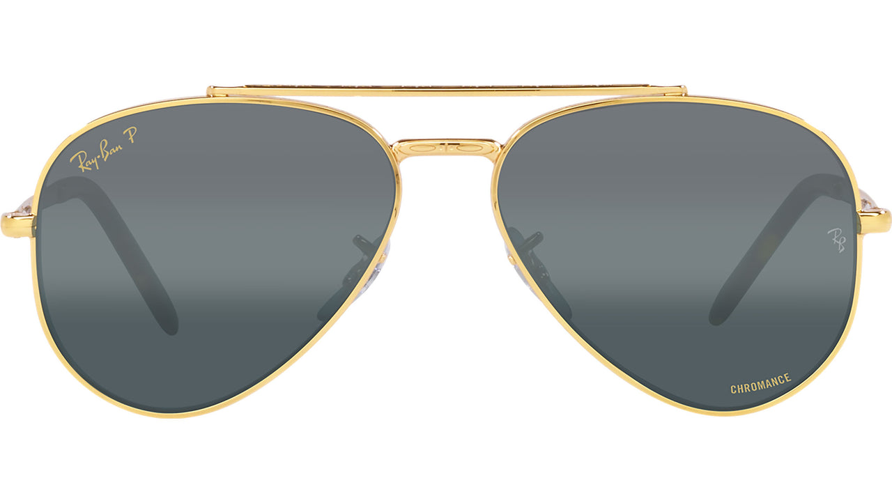 New Aviator RB3625 9196G6 Gold Blue