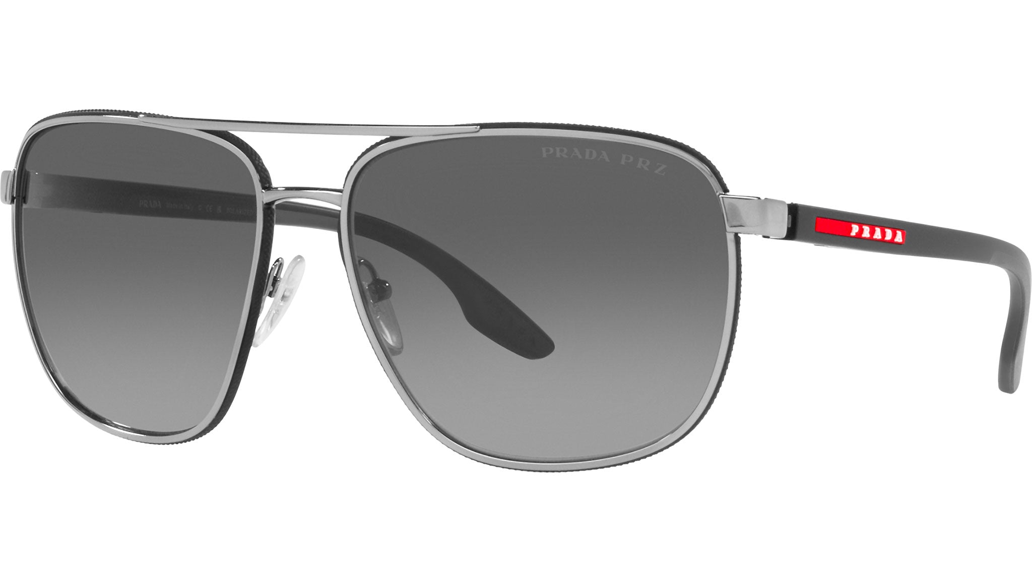 Prada best sale gunmetal sunglasses