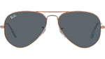 Aviator RB3025 9202R5 Rose Gold Blue