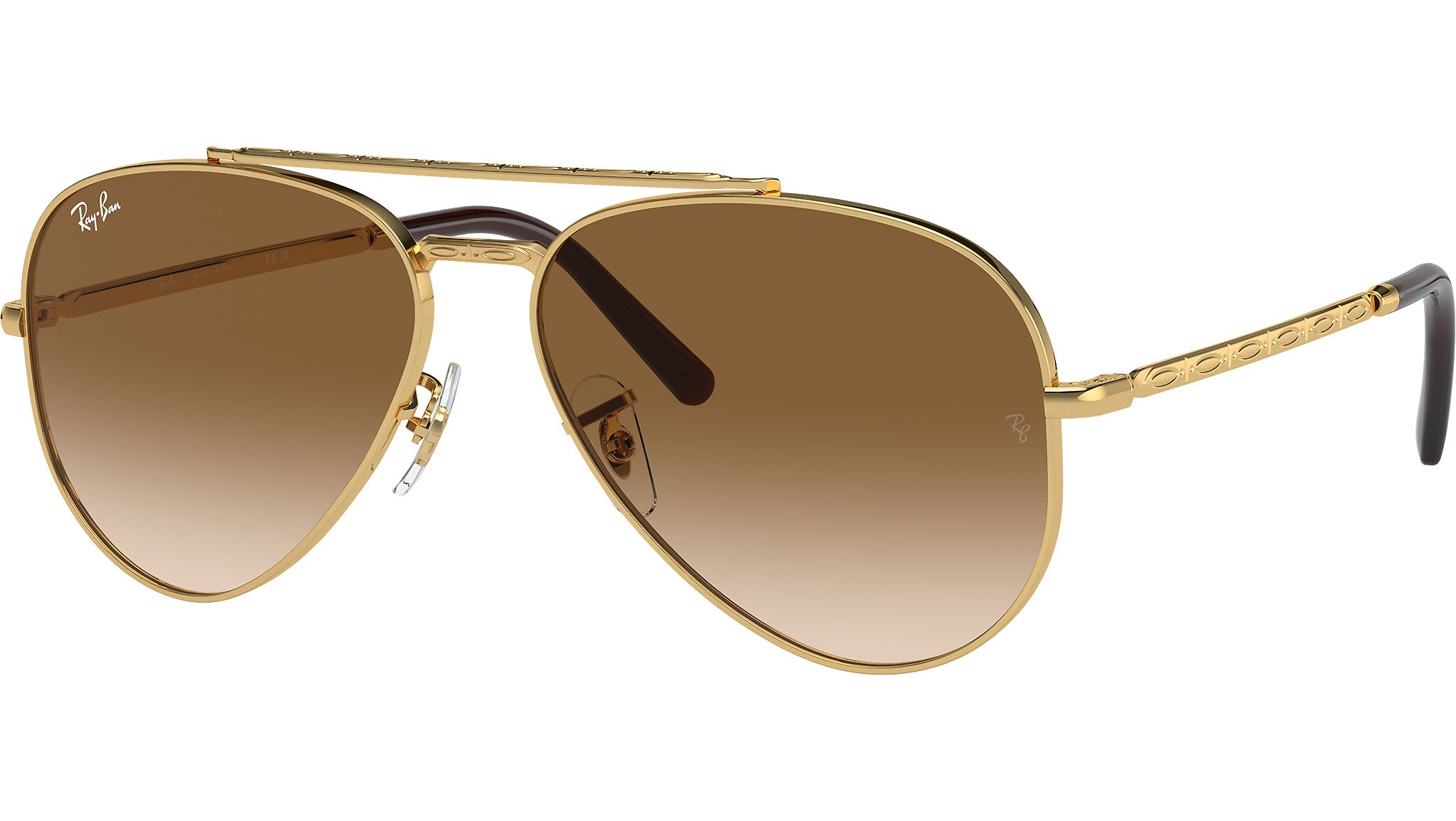 Vintage Gold Brown Gradient Full Rim | 400% UV Protection | Premium &  Stylish Aviator Metal Sunglasses for Men & Women (Small)