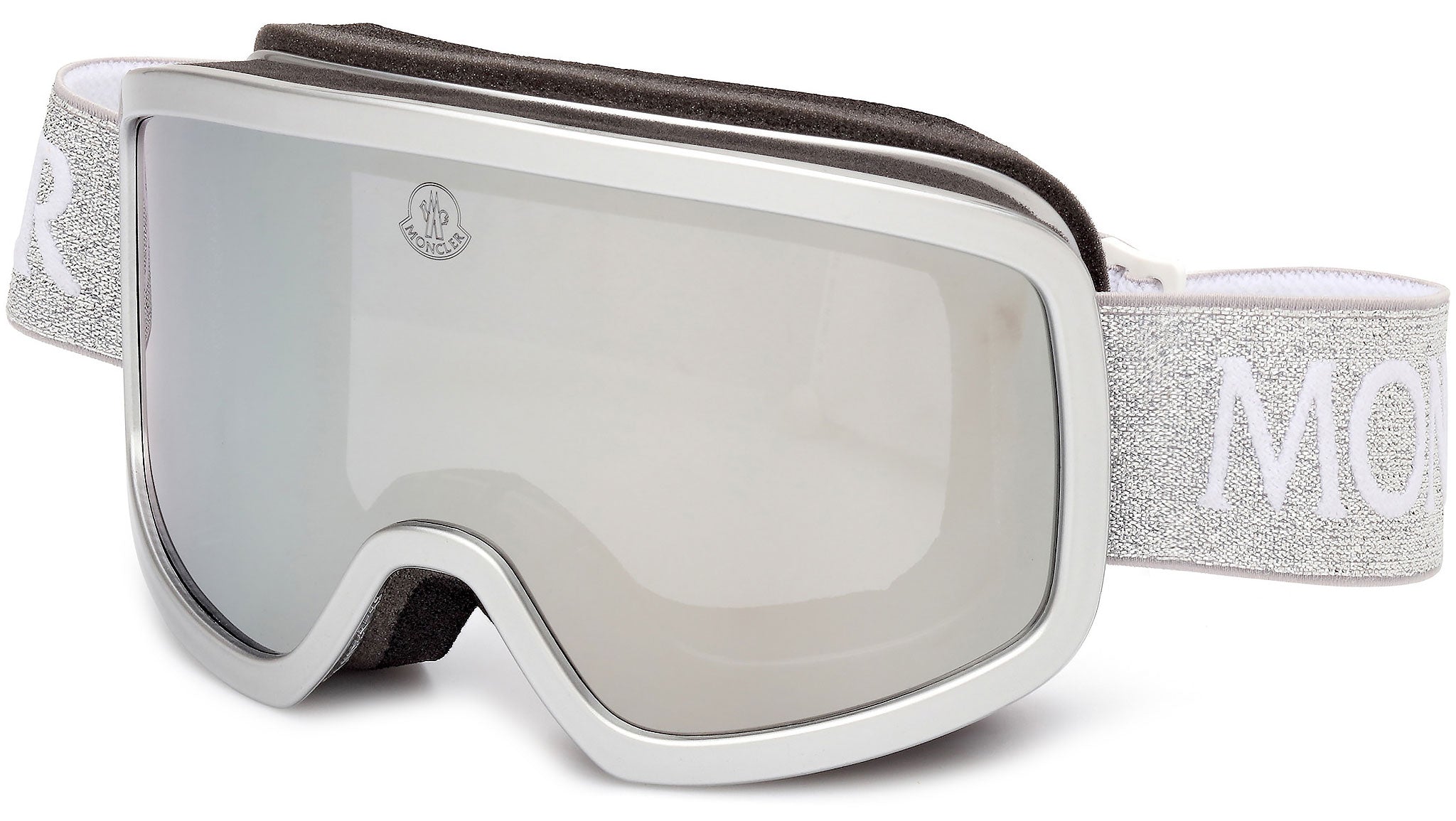 White Mist Lunar Snow Goggles - White Frame with Chrome Silver